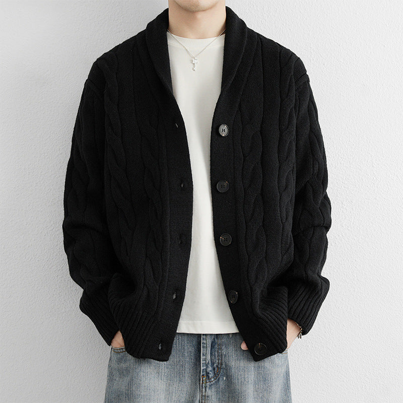 New Casual Versatile Retro Trendy Long-sleeve Cardigan Sweater