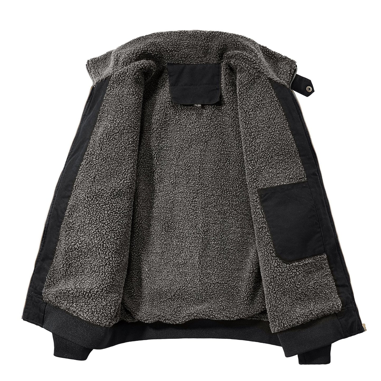 Winter Fleece Cotton Coat For Men, Fleece-lined And Thickened Cotton Jacket