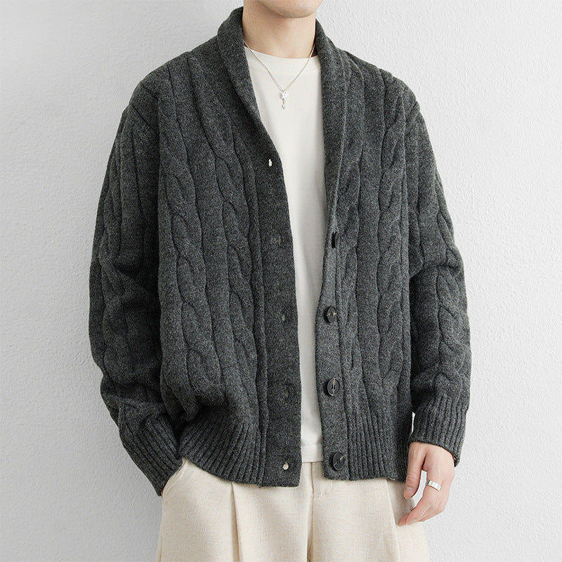 New Casual Versatile Retro Trendy Long-sleeve Cardigan Sweater